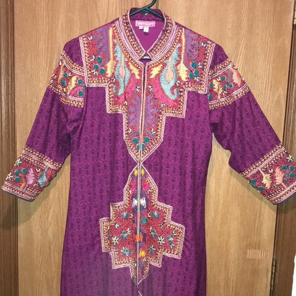Benzer 36 Beaded Embroidered Kurta Vibrant - Picture 2 of 16